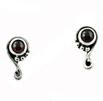 Load image into Gallery viewer, 925 Silver Garnet Stud Earrings for Women | Dainty Jewelry