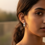 将图像加载到图库查看器中, Silver Cubic Zirconia Hoop Earrings | Women's Daily Wear