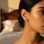 将图像加载到图库查看器中, 925 Silver Moonstone Stud Earrings for Women | Gift Jewelry