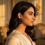 Load image into Gallery viewer, Black Onyx Teardrop Earrings in Silver | For Women | Gift