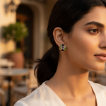 将图像加载到图库查看器中, Gemstone Flower Stud Earrings | 925 Silver | Women's Jewelry