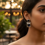 将图像加载到图库查看器中, Silver Sapphire Drop Earrings for Women | Statement Jewelry