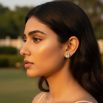 Load image into Gallery viewer, 925 Silver Stud Earrings | Round Gemstone Studs for Women