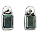 将图像加载到图库查看器中, 925 Silver Emerald Cut Earrings for Women | Gemstone Jewelry
