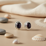 将图像加载到图库查看器中, 925 Silver Stud Earrings with Black Pearl for Women | Gift