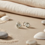 将图像加载到图库查看器中, 925 Silver Faceted Crystal Stud Earrings for Women | Gift