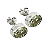 将图像加载到图库查看器中, 925 Silver Peridot Stud Earrings for Women | Green Gemstone Jewelry