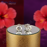 Load image into Gallery viewer, Pendientes de plata con diamantes de talla redonda | Para mujer