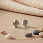 将图像加载到图库查看器中, Silver Stone Stud Earrings for Women | Daily Wear Jewelry