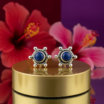 Load image into Gallery viewer, 925 Silver Lapis Lazuli Stud Earrings for Women | Gemstone Jewelry