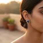 将图像加载到图库查看器中, 925 Silver Lapis Lazuli Stud Earrings for Women | Gemstone Jewelry