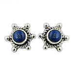 Load image into Gallery viewer, 925 Silver Lapis Lazuli Stud Earrings for Women | Gemstone Jewelry