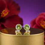 Load image into Gallery viewer, 925 Silver Peridot Drop Earrings for Women | Green Gemstone Jewelry