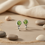 将图像加载到图库查看器中, 925 Silver Peridot Drop Earrings for Women | Green Gemstone Jewelry