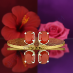 Load image into Gallery viewer, Red Carnelian Oval Stud Earrings | 925 Silver Women's Jewelry