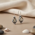 将图像加载到图库查看器中, 925 Silver Smoky Quartz Drop Earrings for Women | Gemstone Jewelry
