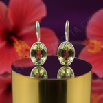 Load image into Gallery viewer, Pendientes de plata con cuarzo limón para mujer | Joyería delicada