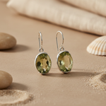 Load image into Gallery viewer, Silver Lemon Quartz Drop Earrings for Women | Dainty Jewelry