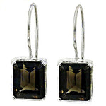 Load image into Gallery viewer, 925 Silver Smoky Quartz Earrings for Women | Gemstone Jewelry