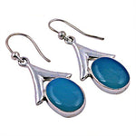 Load image into Gallery viewer, 925 Silver Blue Chalcedony Earrings for Women | Gift Jewelry