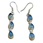 Load image into Gallery viewer, 925 Silver Blue Chalcedony Drop Earrings for Women | Gift