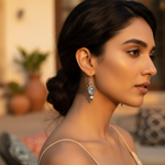 Load image into Gallery viewer, 925 Silver Moonstone Earrings | Dangle Earrings for Women