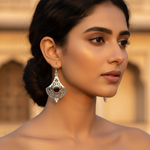 Load image into Gallery viewer, 925 Silver Garnet Earrings for Women | Dangle Earrings