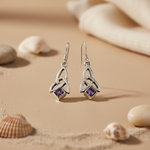 Load image into Gallery viewer, 925 Sterling Silver Celtic Knot Amethyst Earrings for Women