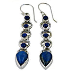 Load image into Gallery viewer, 925 Silver Lapis Lazuli Drop Earrings for Women | Gemstone Jewelry