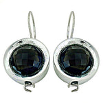 将图像加载到图库查看器中, Silver Black Gemstone Earrings for Women | Dangle Earrings