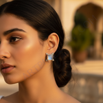 Load image into Gallery viewer, 925 Silver Moonstone Square Earrings for Women | Dangle Earrings