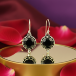 Load image into Gallery viewer, 925 Silver Black Onyx Dangle Earrings for Women | Gift