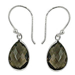 将图像加载到图库查看器中, Smoky Quartz Teardrop Earrings in Sterling Silver for Women