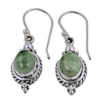 Load image into Gallery viewer, 925 Silver Green Stone Earrings for Women | Dangle Jewelry