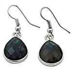 Load image into Gallery viewer, 925 Silver Labradorite Teardrop Earrings for Women | Gift Jewelry