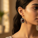 Load image into Gallery viewer, 925 Silver Garnet Drop Earrings for Women | Gemstone Jewelry