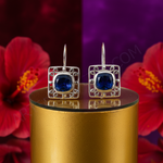 Load image into Gallery viewer, 925 Silver Sapphire Earrings for Women | Gemstone Jewelry