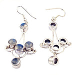 Load image into Gallery viewer, 925 Silver Moonstone Earrings | Dangle Earrings for Women