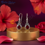 Load image into Gallery viewer, 925 Silver Ruby Drop Earrings for Women | Gemstone Jewelry