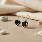Load image into Gallery viewer, 925 Sterling Silver Black Onyx Earrings for Women | Daily Wear