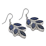 Load image into Gallery viewer, 925 Silver Lapis Lazuli Leaf Earrings for Women | Gemstone Jewelry