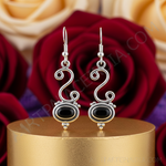 Load image into Gallery viewer, 925 Silver Black Onyx Dangle Earrings for Women | Gift