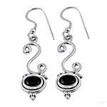 Load image into Gallery viewer, 925 Silver Black Onyx Dangle Earrings for Women | Gift