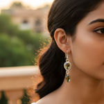 Load image into Gallery viewer, 925 Silver Peridot Drop Earrings for Women | Gemstone Jewelry