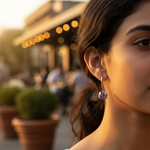 Load image into Gallery viewer, 925 Silver Amethyst Drop Earrings for Women | Floral Jewelry
