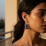Load image into Gallery viewer, 925 Silver Amethyst Drop Earrings | Women's Daily Wear Jewelry