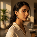 Load image into Gallery viewer, 925 Silver Blue Sapphire Earrings for Women | Daily Wear Jewelry