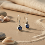 Load image into Gallery viewer, 925 Silver Blue Sapphire Earrings for Women | Daily Wear Jewelry