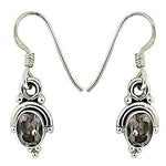 将图像加载到图库查看器中, 925 Silver Smoky Quartz Drop Earrings for Women | Dangle Earrings