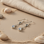 将图像加载到图库查看器中, 925 Silver Moonstone Drop Earrings for Women | Dainty Jewelry